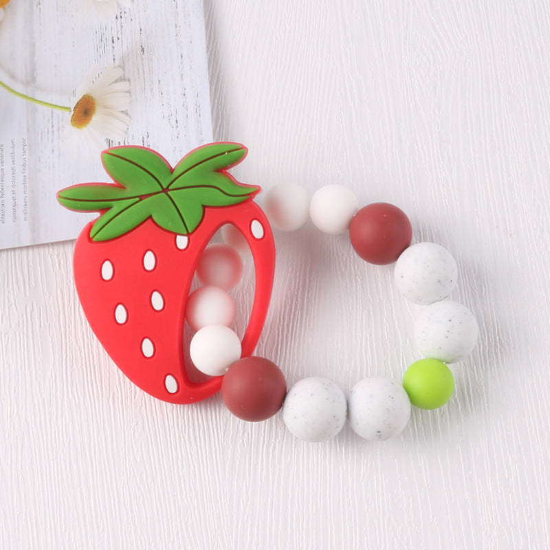 New baby cartoon fruit bracelet molar bracelet chewing teeth gum baby teething comfort toy - Korvel