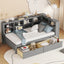 Wooden Twin Size Daybed with Storage and USB Ports - Grey