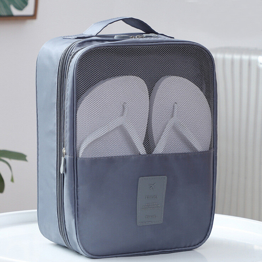 Twill Oxford Cloth Shoes Travel Storage Bags Three-layer Waterproof Shoe Bag - Korvel