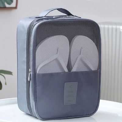 Twill Oxford Cloth Shoes Travel Storage Bags Three-layer Waterproof Shoe Bag - Korvel