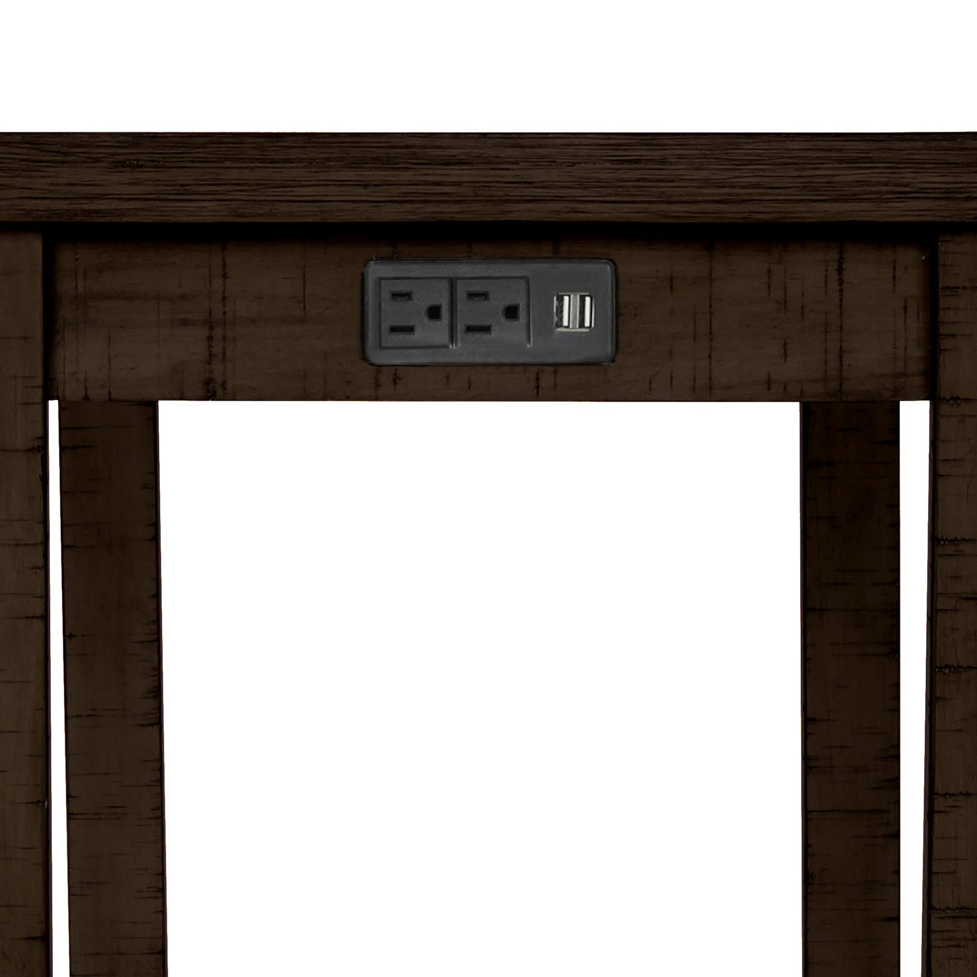 TOPMAX 4 Pieces Counter Height Table with Fabric Padded Stools, Rustic Bar Dining Set with Socket, Brown - Korvel