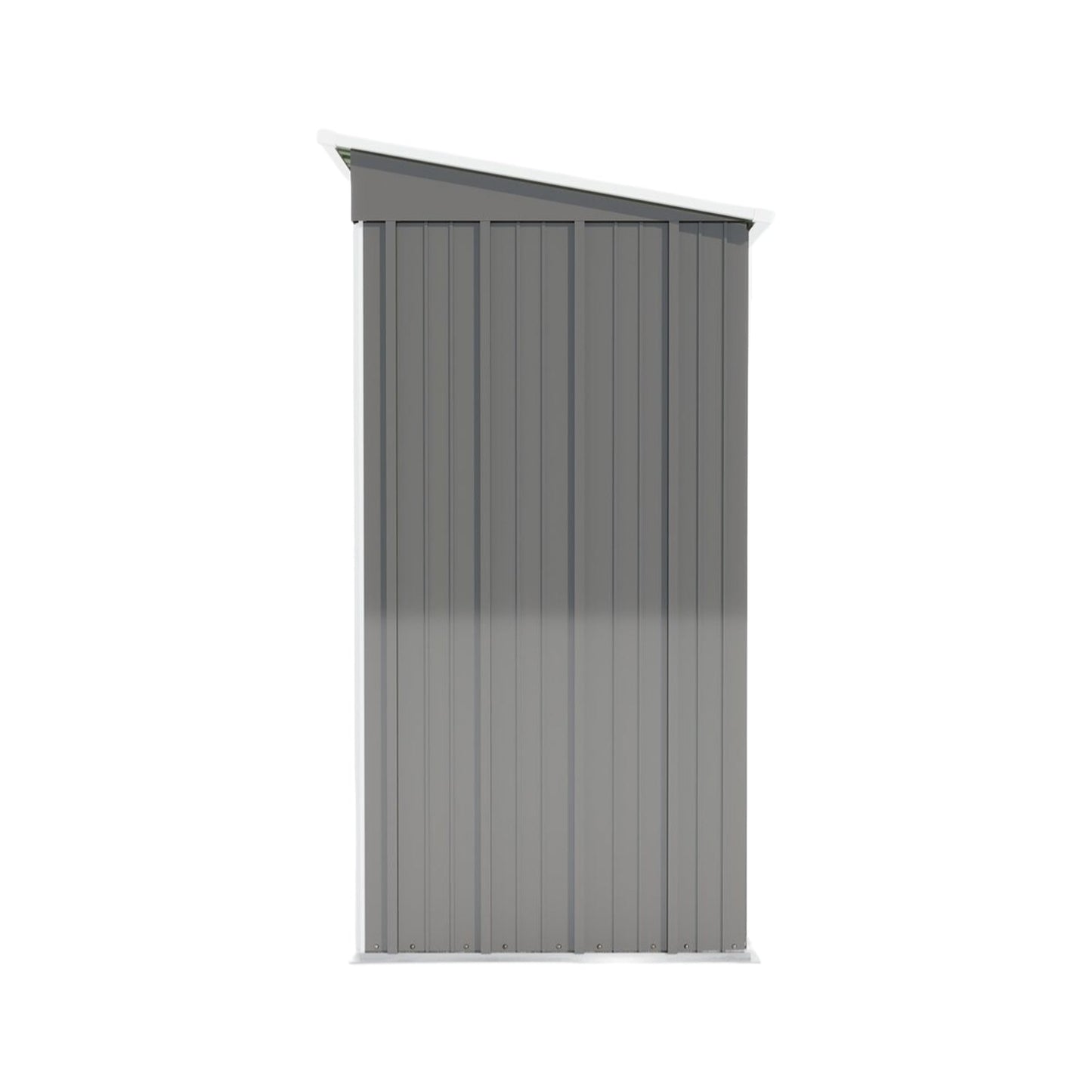 5 * 3FT outdoor storage shed, tool shed with sloping roof and lockable door, backyard garden metal shed, courtyard lawn, gray - Korvel