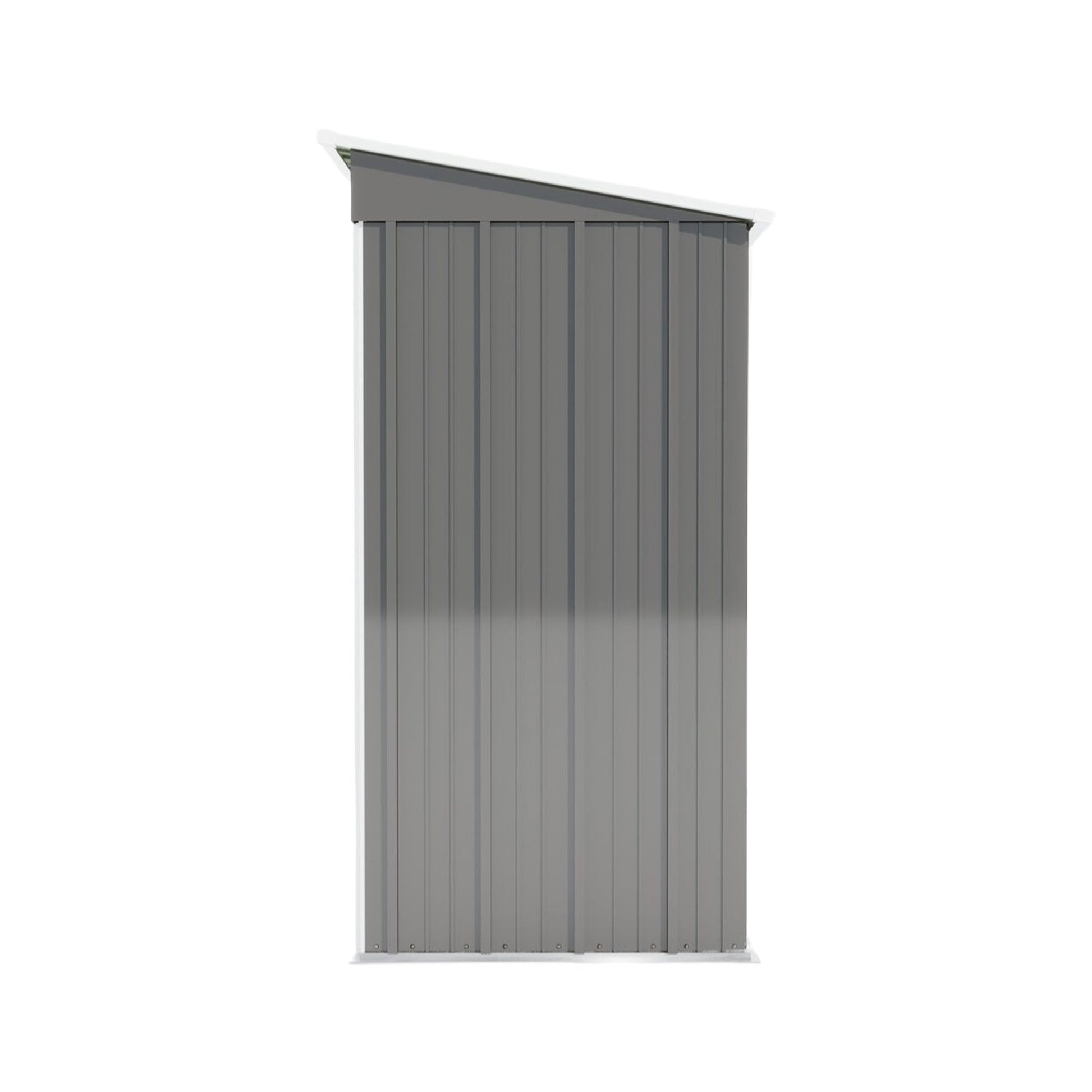 5 * 3FT outdoor storage shed, tool shed with sloping roof and lockable door, backyard garden metal shed, courtyard lawn, gray - Korvel