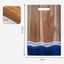 Wood Cutting Board Resin Blue green Wave Pattern - Korvel