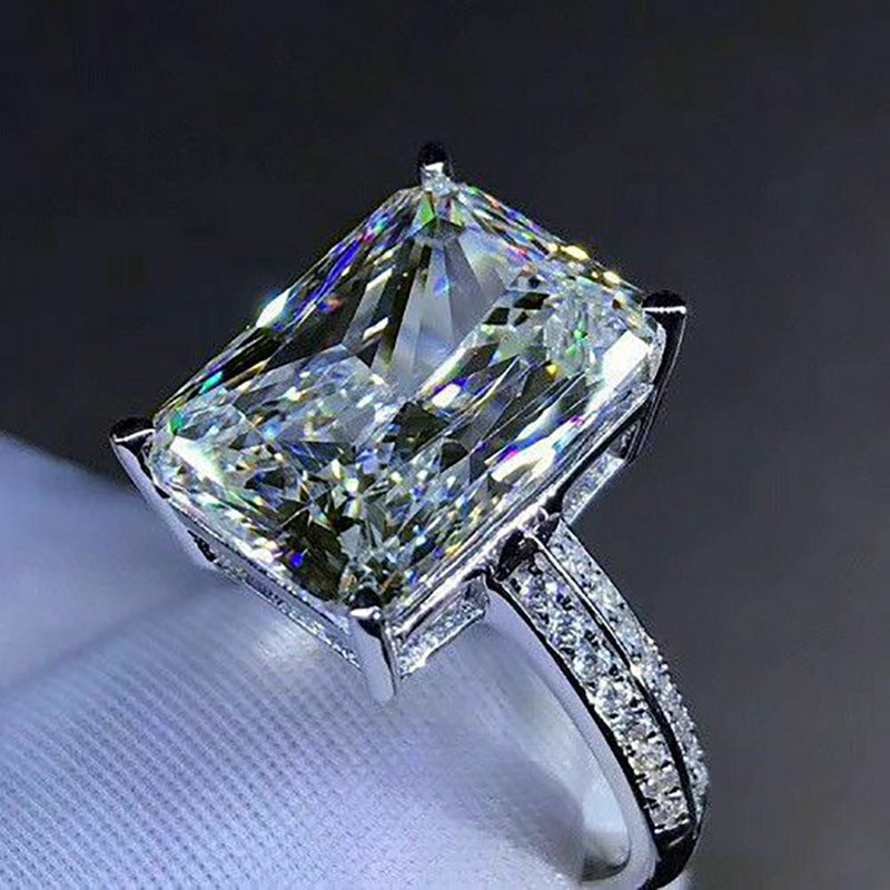 Explosive new style set with oversized zircon rings, simple women's rings, gifts, and accessories - Korvel