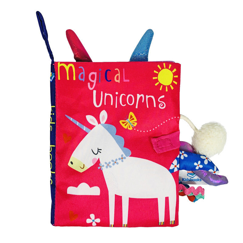 Baby toys three-dimensional cloth books that cannot be torn apart washable children's enlightenment baby ringing paper books - Korvel