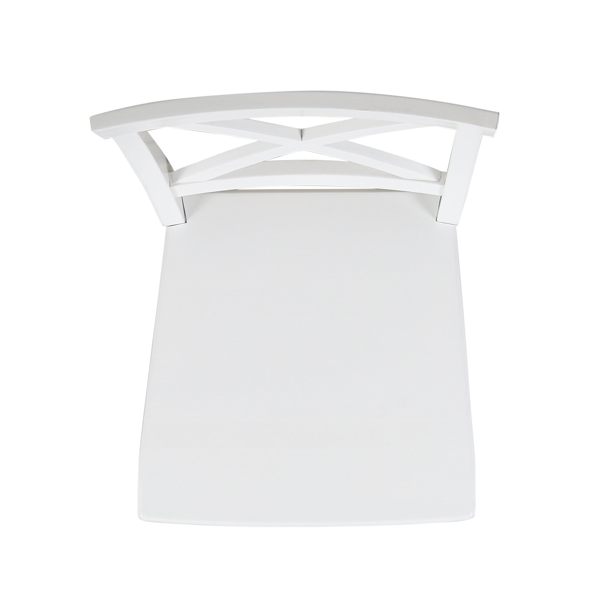 Roshan Farmhouse Acacia Wood Dining Chairs, White (Set of 2) - Korvel