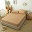 Waterproof Bed Linen with Elastic Bands Fitted Sheet Home Winter Solid Color Mattress Cover - Korvel