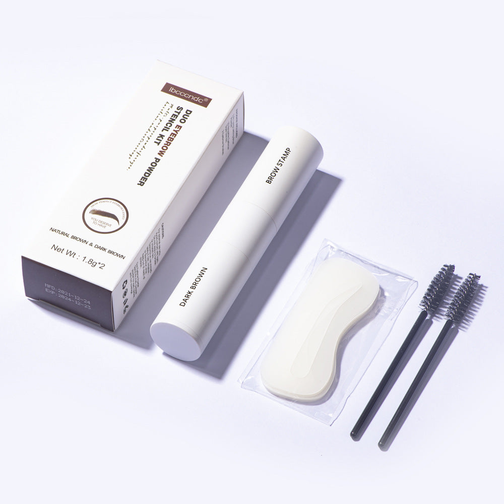 Ibcccndc Double-Headed Eyebrow Powder Stick White Tube Hairline Powder Dark Brown Eyebrow Card Eyebrow Powder Seal Eyebrow Pencil - Korvel