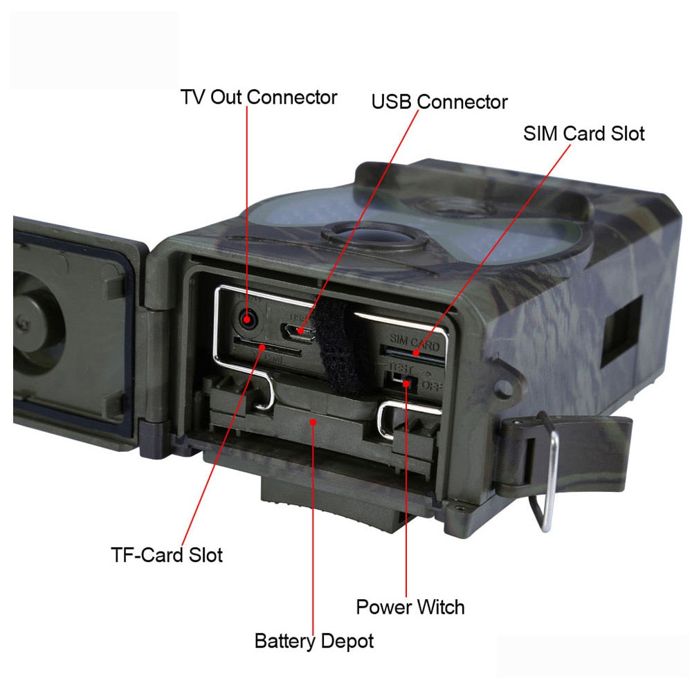 Outlife HC300M Hunting Trail Camera Email MMS GSM Trap Camera 12MP 1080P Night Vision GPRS Infrared Wild Hunting Camera Wildlife - Korvel