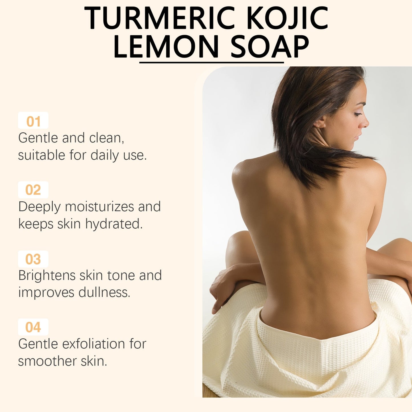 Lemon Turmeric Cold Wash Bar Soap for Gentle Cleansing