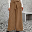 Pantalons larges à taille haute avec lien