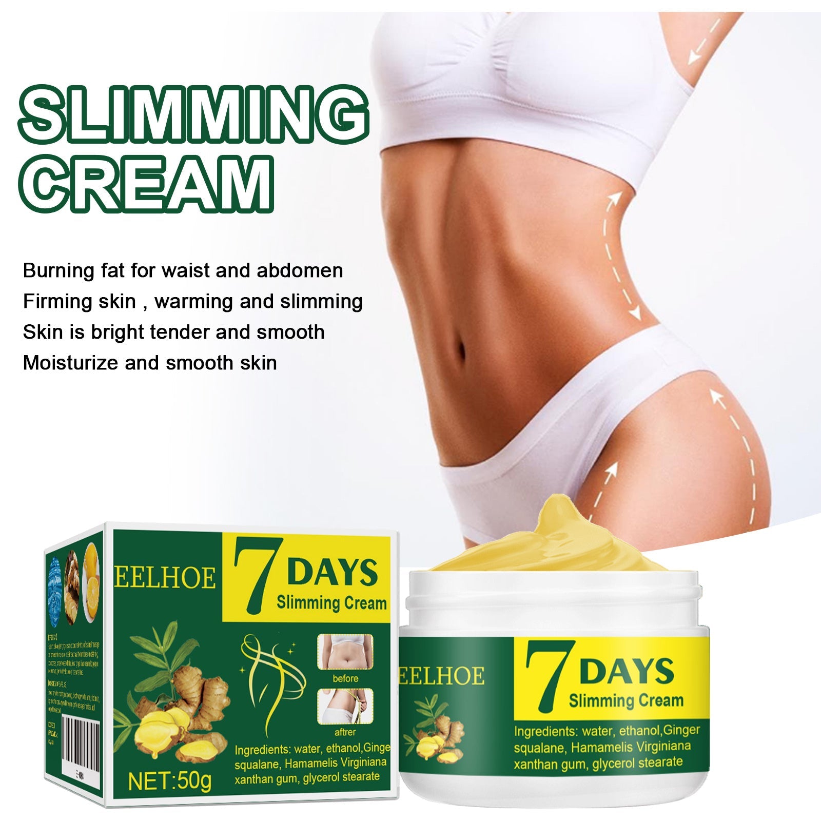 Ginger Massage Cream Arm Belly Belly Skin Moisturizing Massage Body Care Cream - Korvel