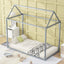 Metal House Shape Platform Bed - Twin Size