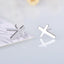 S925 sterling silver earrings fashionable earrings for women smooth cross earrings - Korvel