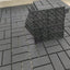 Plastic interlocking deck tiles, 36 pieces, 12 inch x 12 inch waterproof terrace tiles, with strong drainage design in grey - Korvel