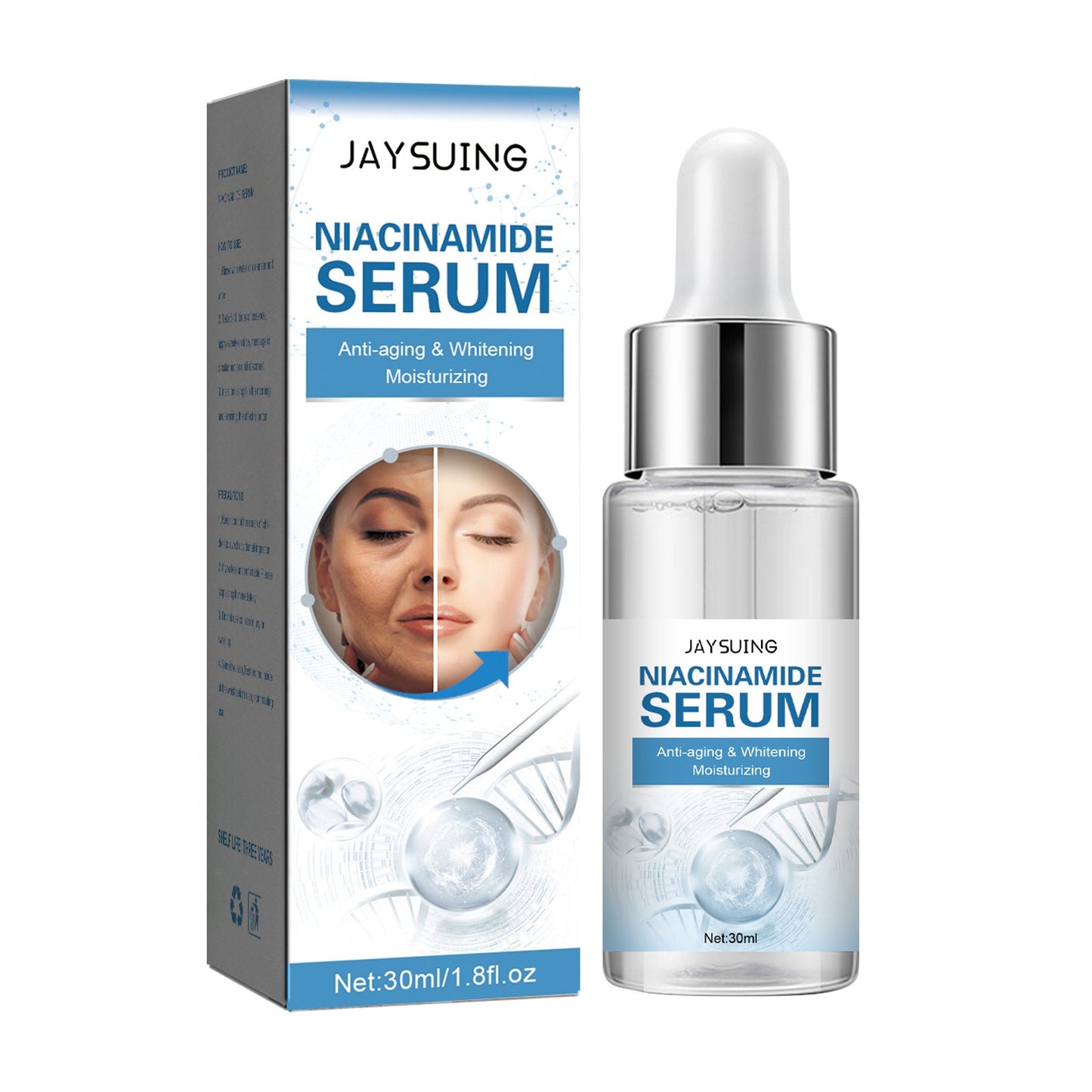 Niacinamide Serum, Lightening And Whitening Skin Moisturizing And Anti-Wrinkle Essence - Korvel