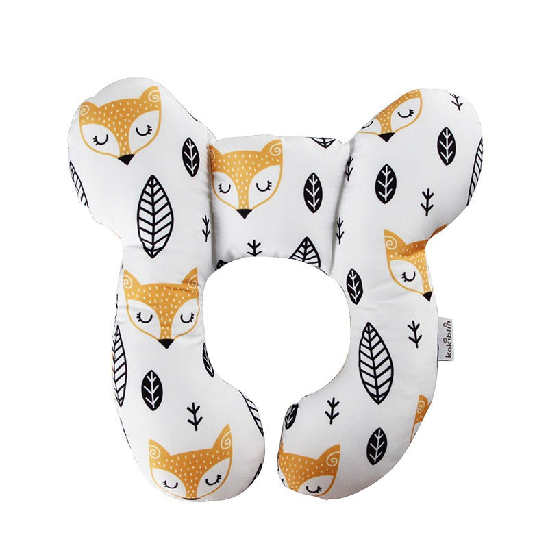 Baby head protection U-shaped pillow stroller fixed head pillow Car seat sleeping protection head and neck pillow - Korvel