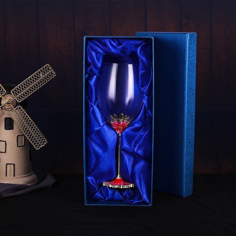 European enamel red wine glass gift cup - Korvel