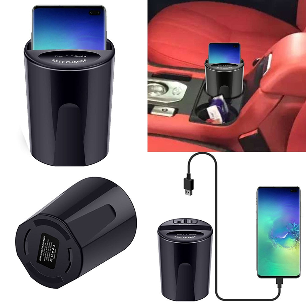 Chargeur de voiture sans fil 10W avec sortie USB