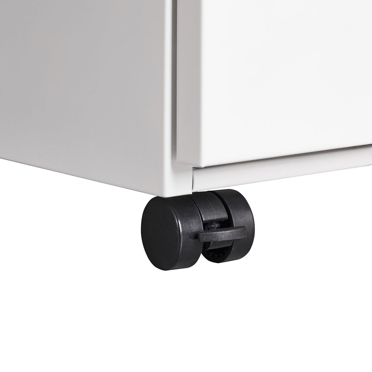 Premium Mobile Metal Filing Cabinet with Lock - 3 Drawers