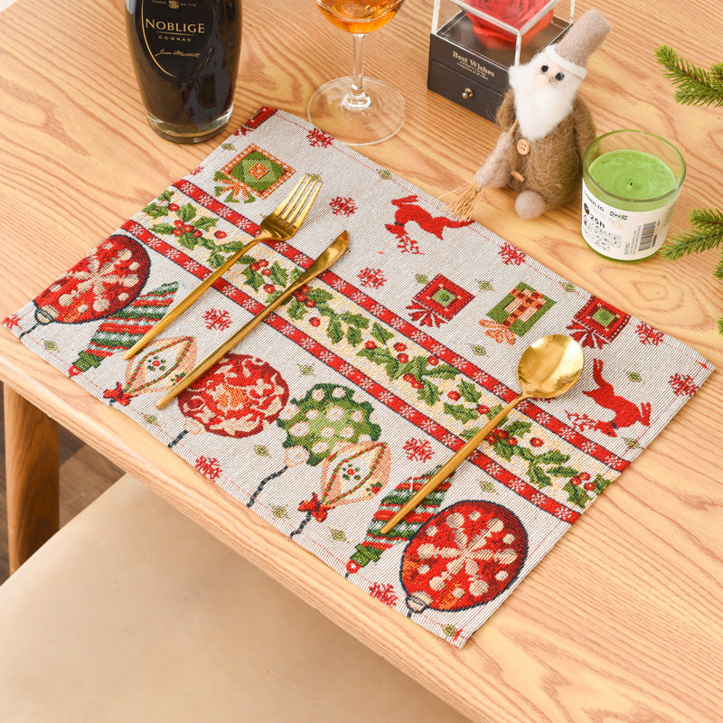 Christmas New Decorative Products Knitted Fabric Meal Mat Creative Knitted Meal Mat Tablecloth Elderly Tree Meal Mat - Korvel