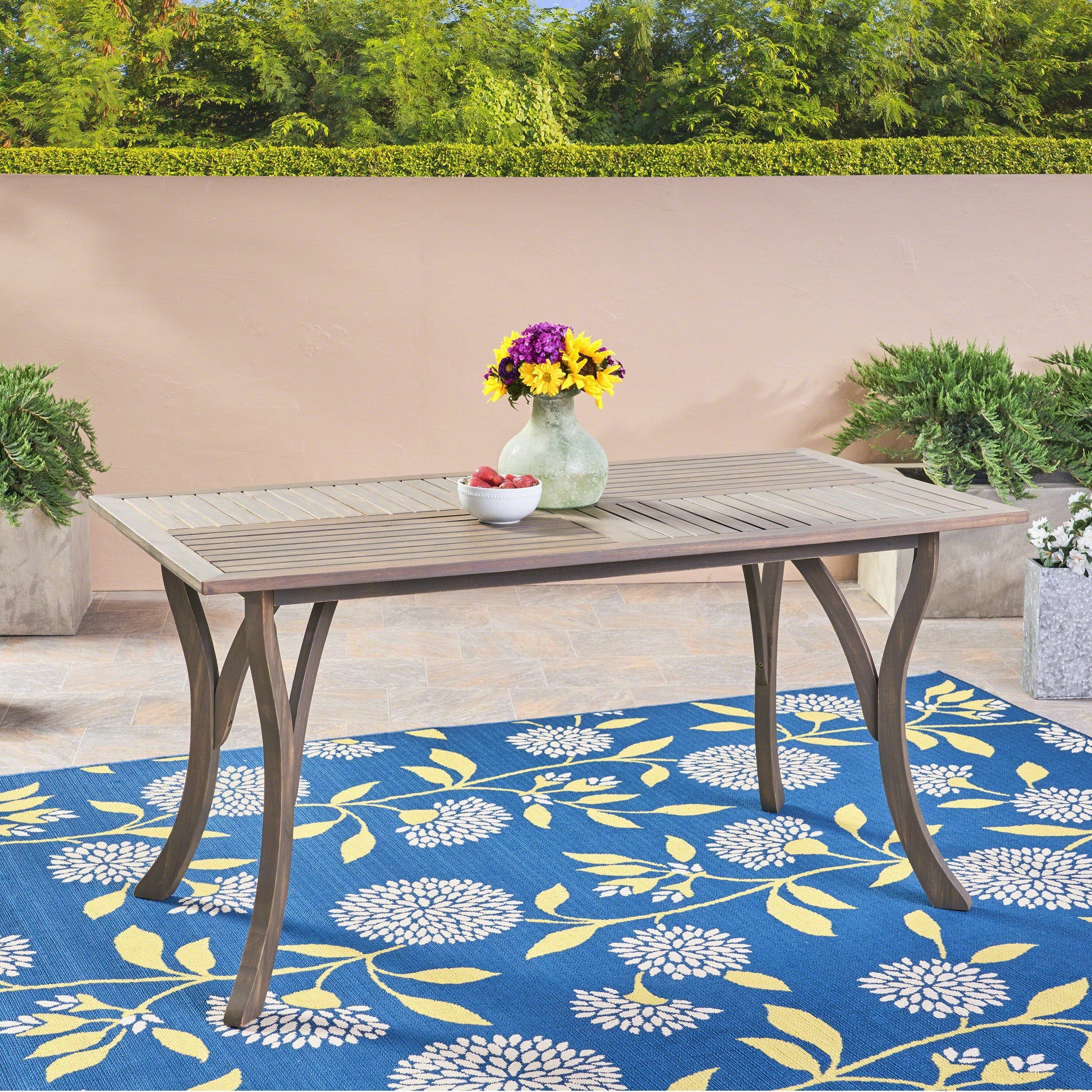 ECTANGULAR WOOD TABLE - Korvel
