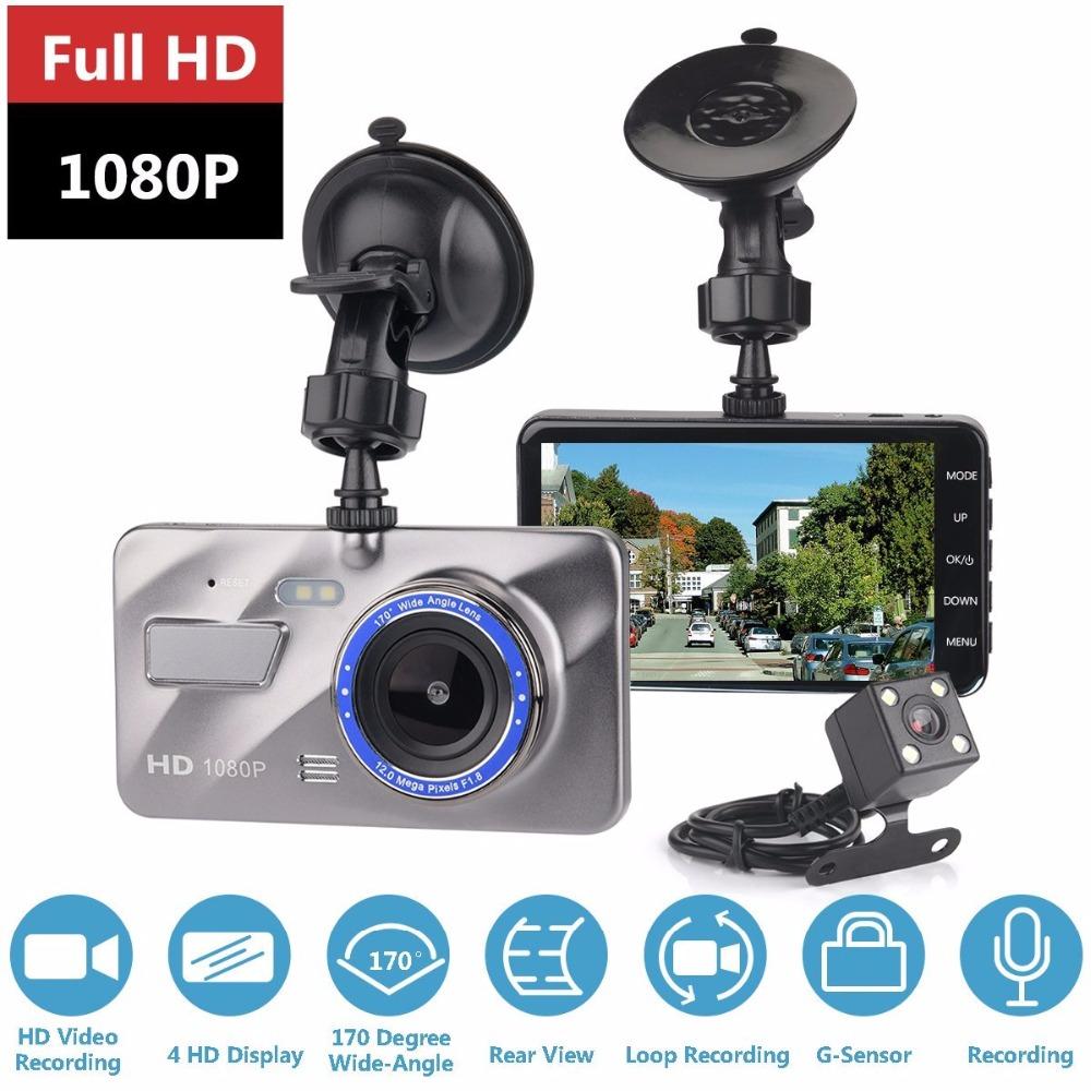 Dash Cam New Dual Lens Car DVR Camera Full HD 1080P 4 IPS Front - Korvel
