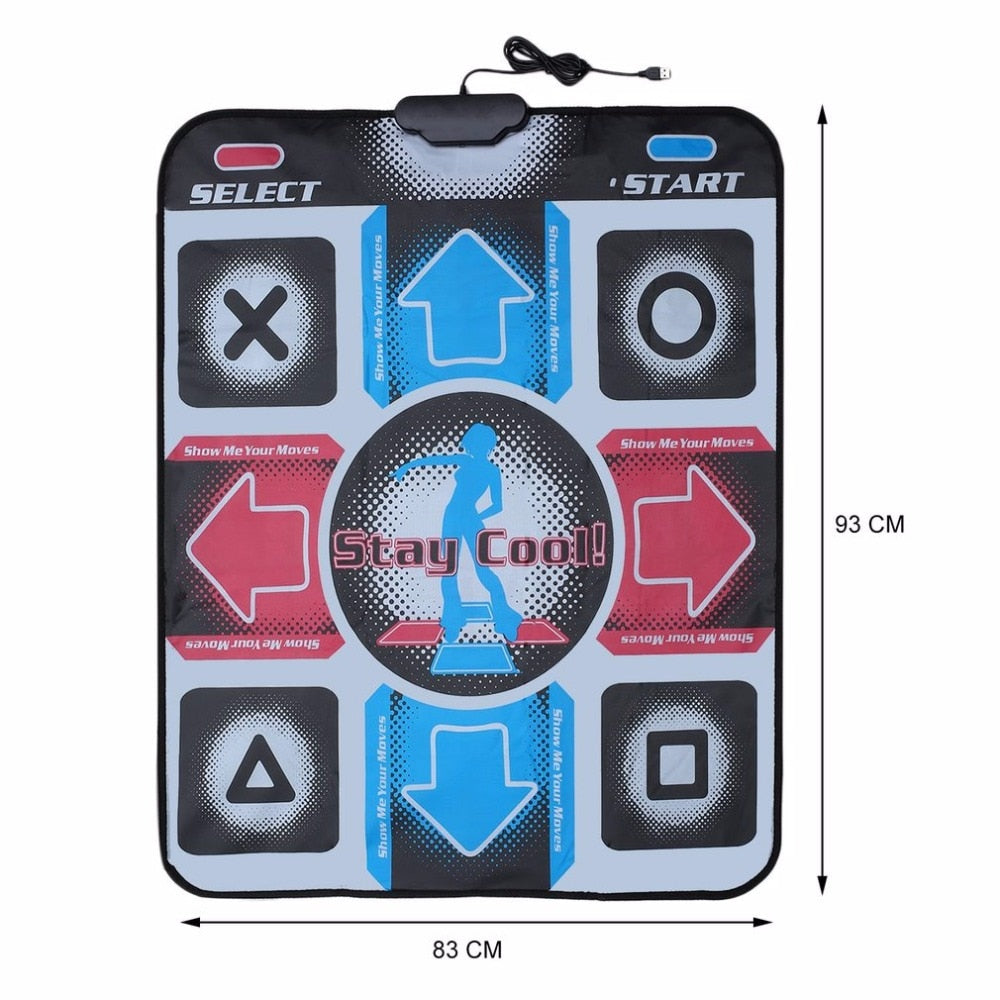 Dance Mat Dancing Step Dancing Mat Dance Pad Dancer Blanket Equipment Revolution HD Non-Slip Foot Print Mat to PC with USB - Korvel