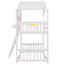 Twin over Twin House Bunk Bed with Roof , Window, Window Box, Door , with Safety Guardrails and Ladder,White - Korvel