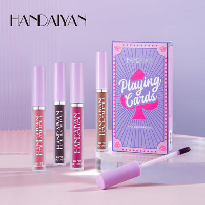HANDAIYAN Playing Card Lipstick Set - 4 Matte Shades