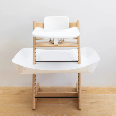 Child's Floor-Mounted Food Catcher for Self-Feeding