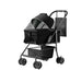 Poussette pour chien 2 en 1 pliable avec transporteur amovible