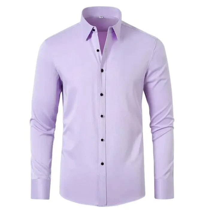 Camisa de Negocios Elástica Sin Arrugas para Hombre
