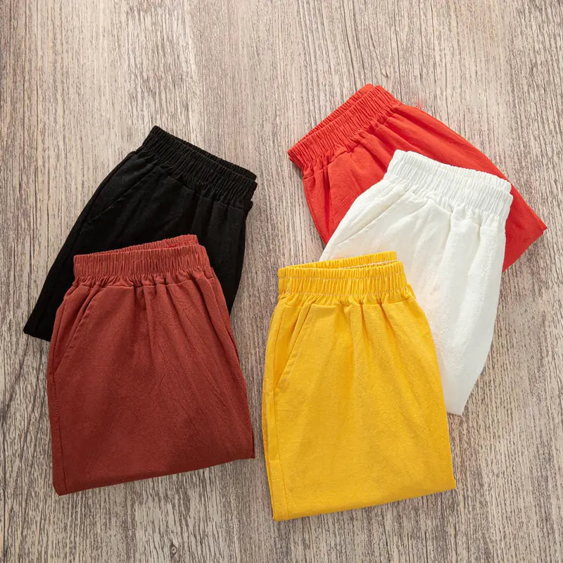 Pantalones de Algodón y Lino Casual Lucyever para Mujeres