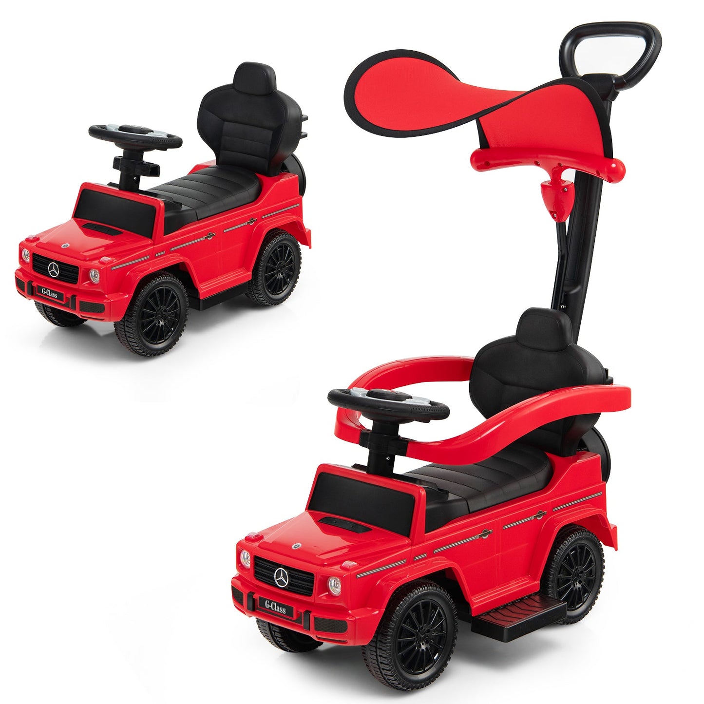 Voiture Pousse 3-en-1 Mercedes Benz G350 - Rouge
