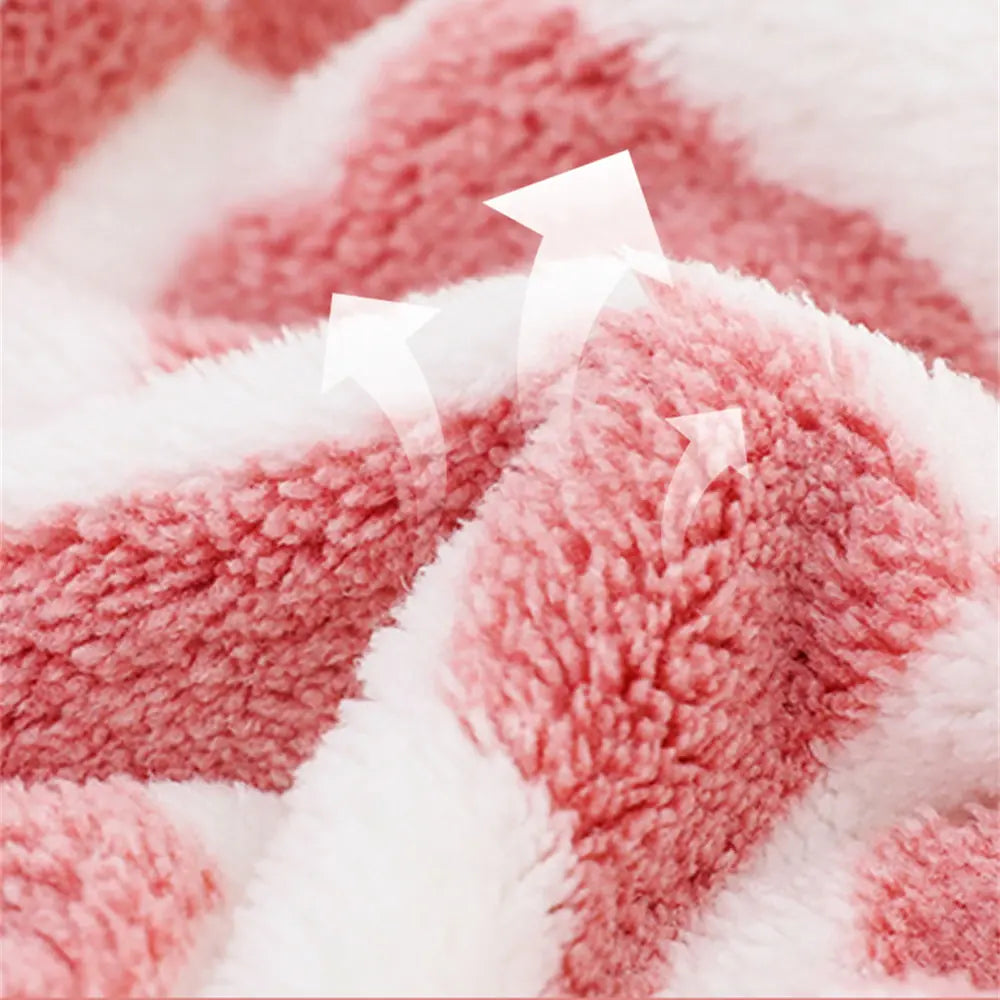 Serviette de bain en microfibre à fleurs à carreaux mignons
