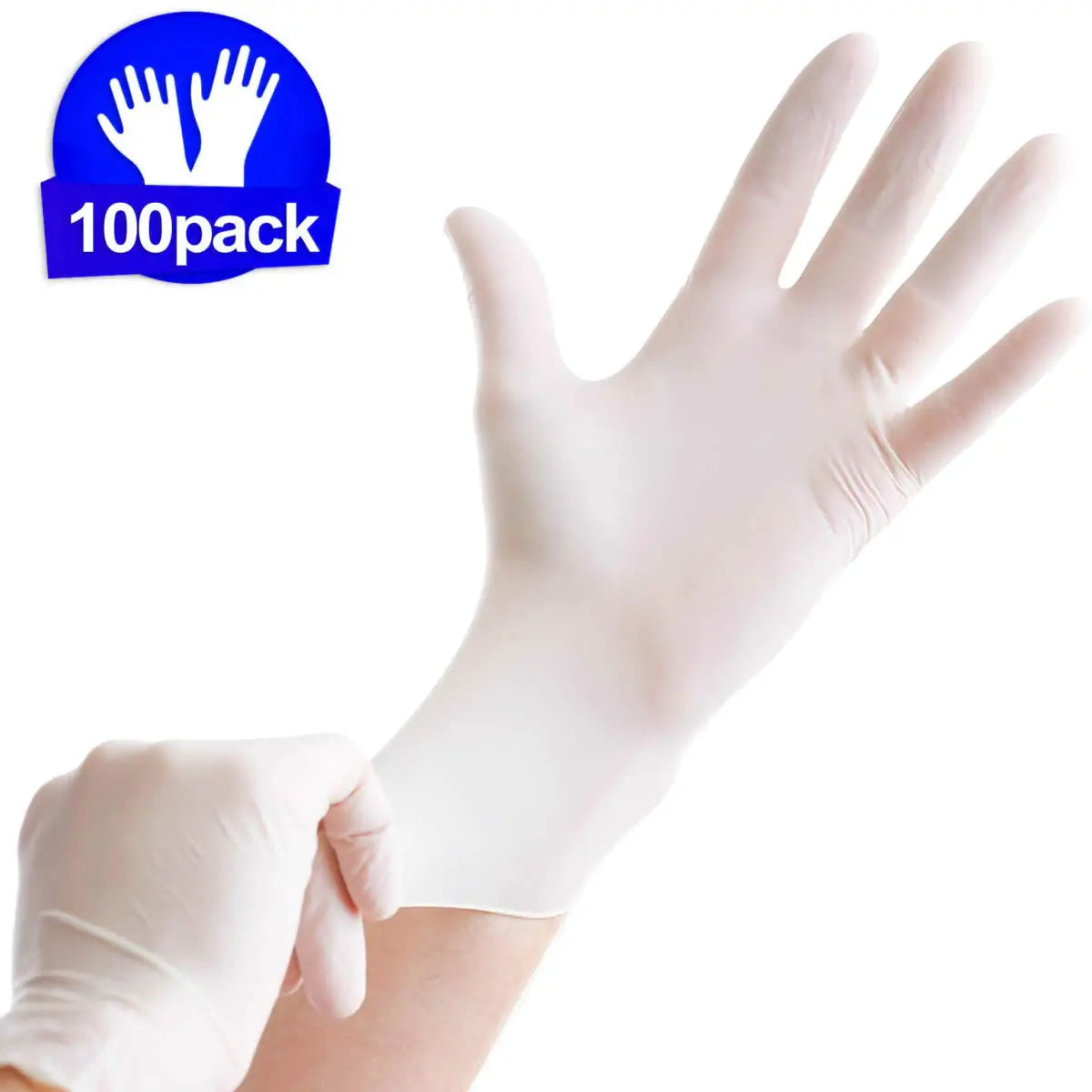 General Purpose Clear Vinyl Disposable Gloves - Medium (100 pcs)