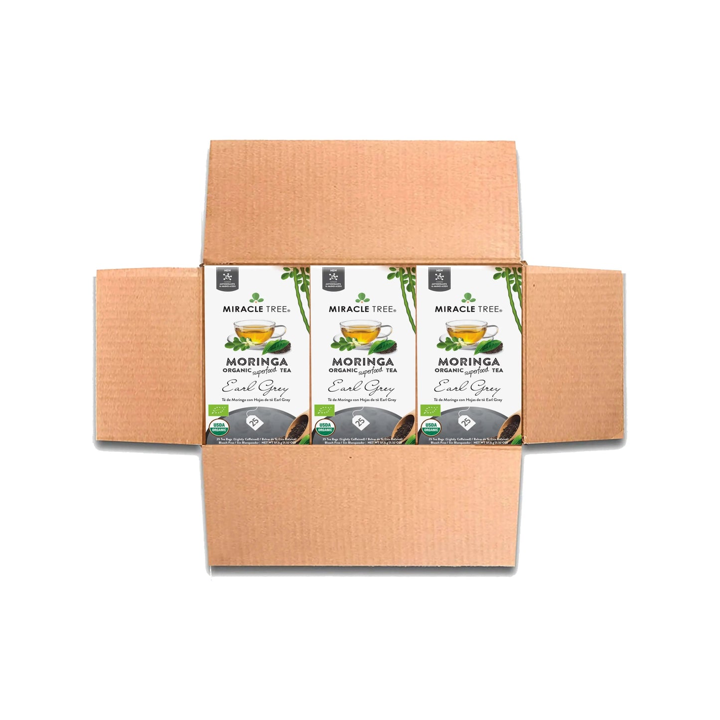 Té Earl Grey de Moringa Orgánico - 25 Bolsitas Envueltas