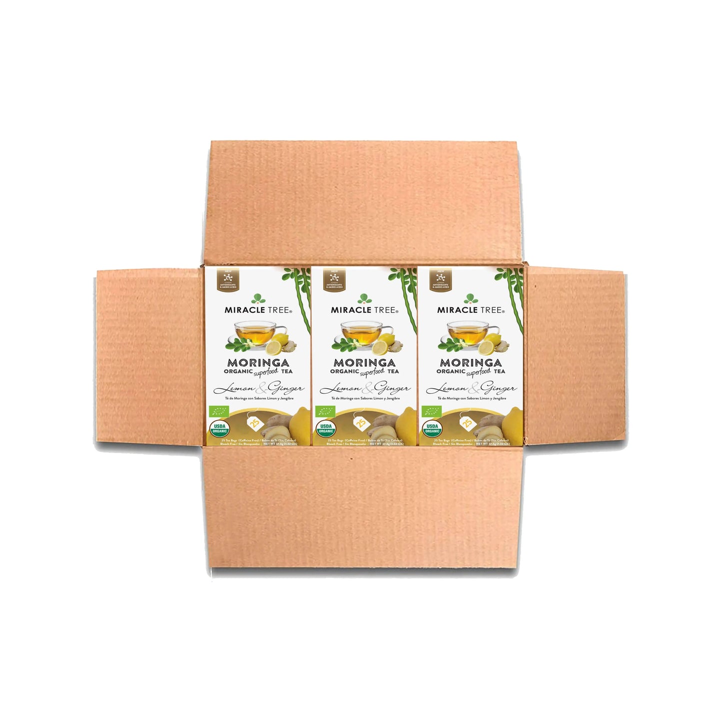 Thé Moringa Bio avec Citron et Gingembre