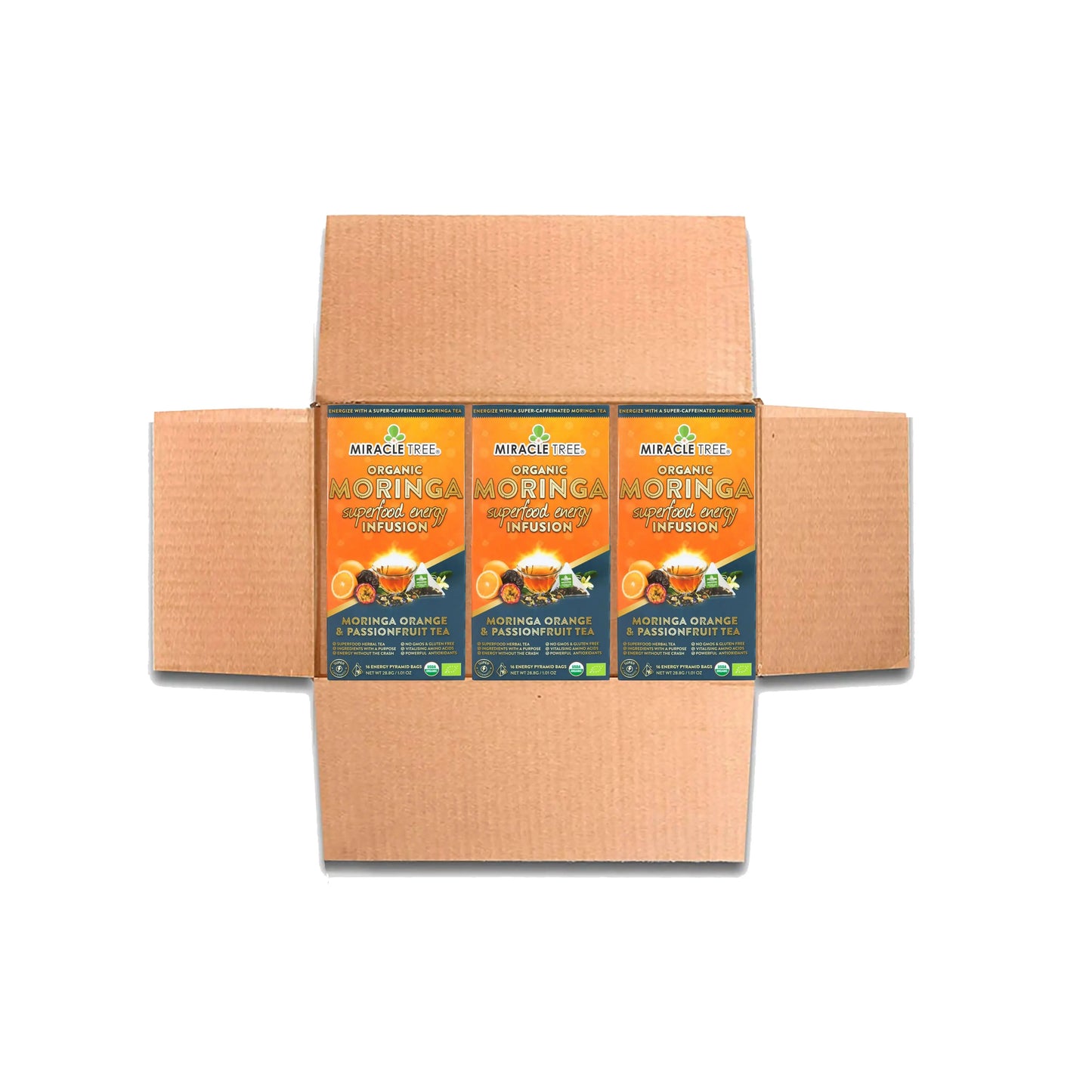 Té Energético de Moringa con Naranja y Maracuyá