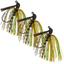 Reaction Tackle Premium Flipping Jigs - 3-Pack for Bass Fishing