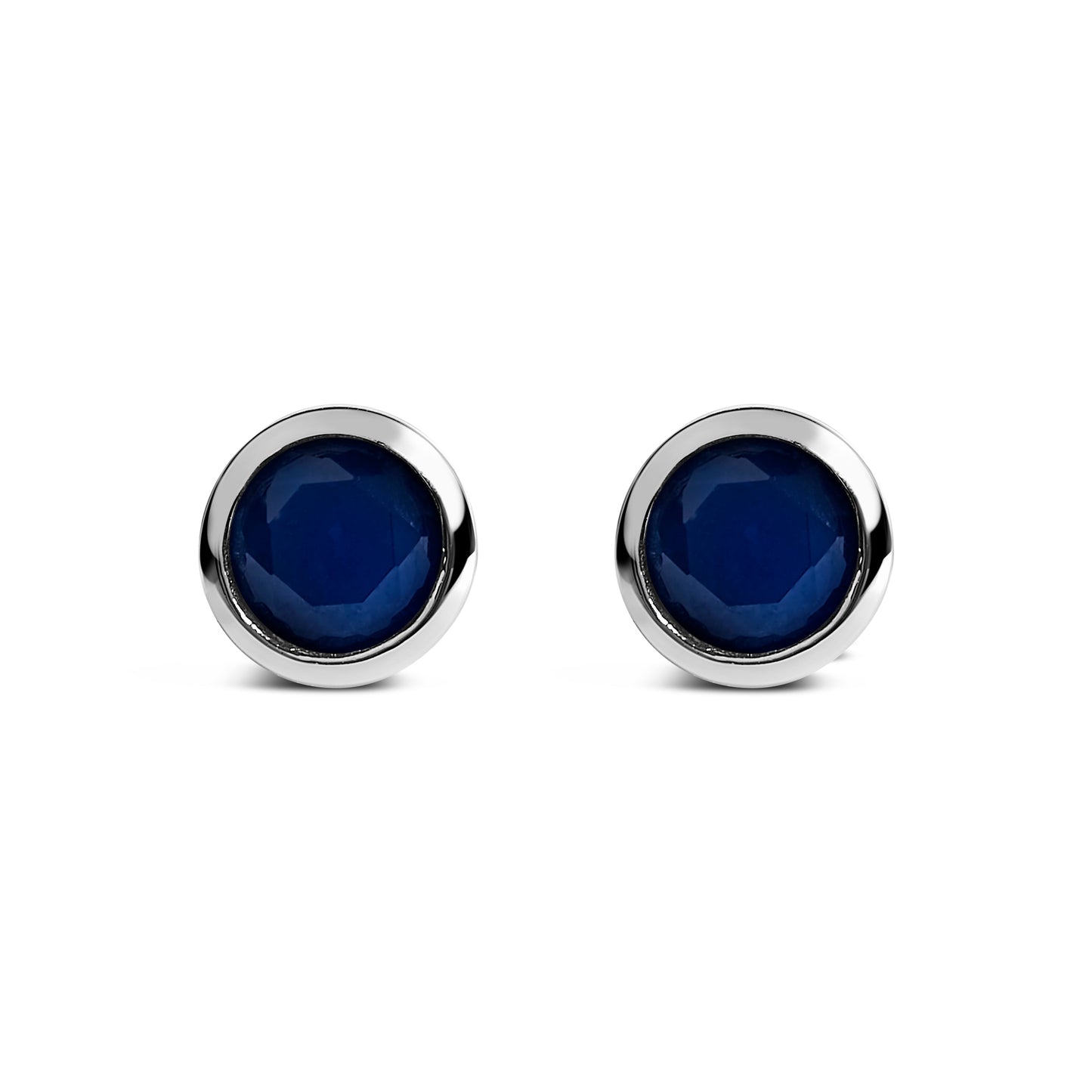 Boucles d'oreilles en argent sterling 925 avec améthystes violettes de 6 mm en sertissage à griffes