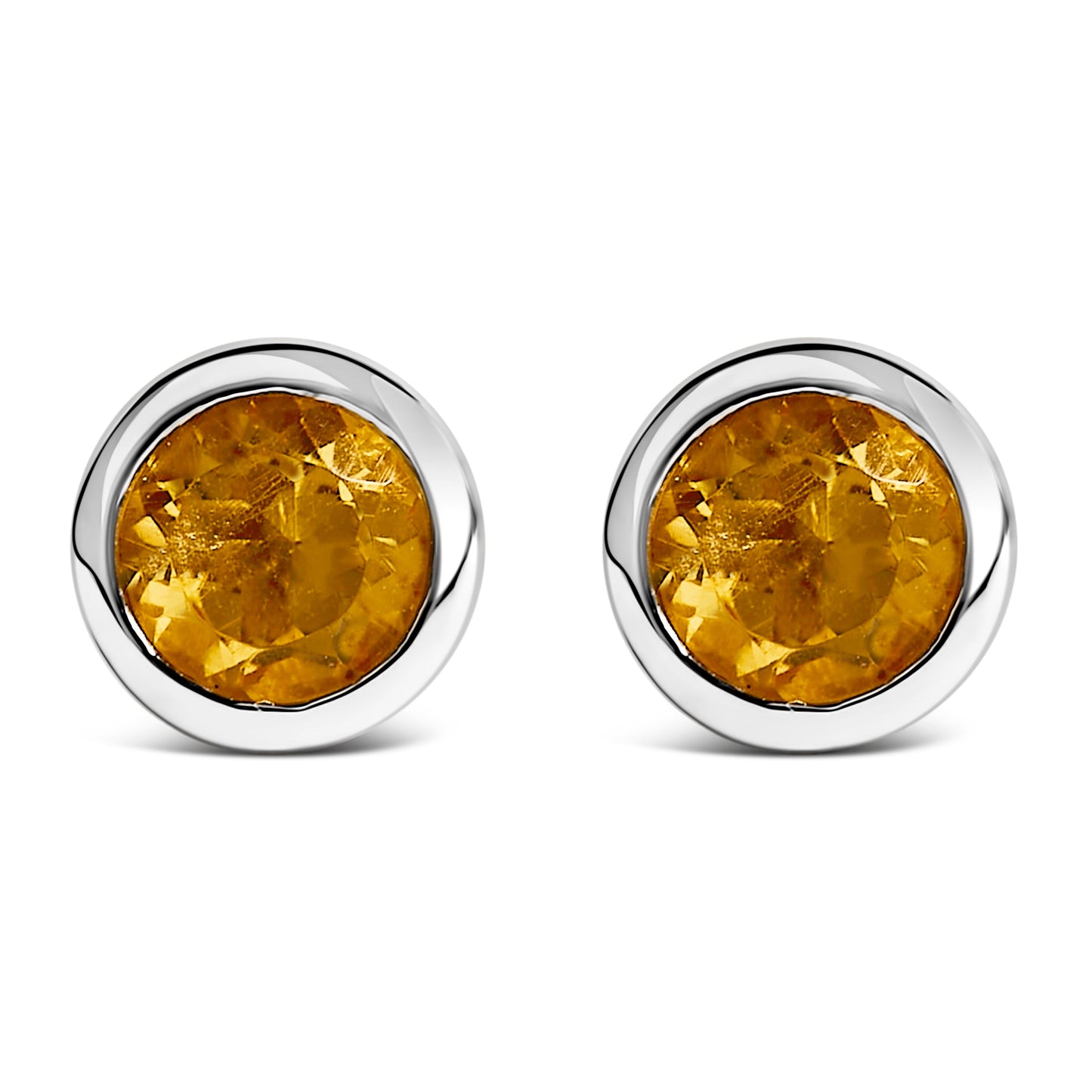 Boucles d'oreilles en argent sterling 925 avec améthystes violettes de 6 mm en sertissage à griffes
