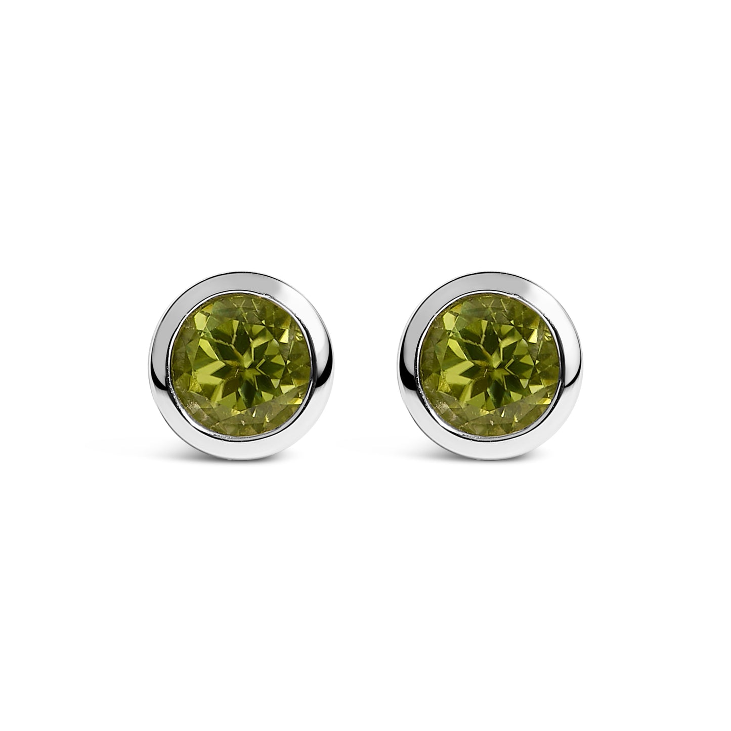Boucles d'oreilles en argent sterling 925 avec améthystes violettes de 6 mm en sertissage à griffes