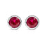 Boucles d'oreilles en argent sterling 925 avec améthystes violettes de 6 mm en sertissage à griffes