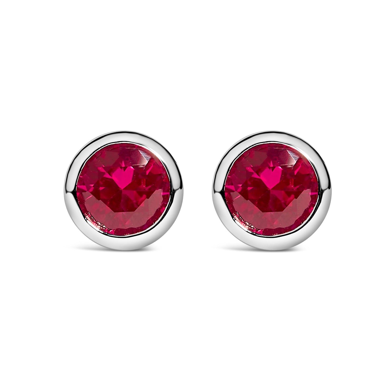 Boucles d'oreilles en argent sterling 925 avec améthystes violettes de 6 mm en sertissage à griffes