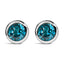 Boucles d'oreilles en argent sterling 925 avec améthystes violettes de 6 mm en sertissage à griffes