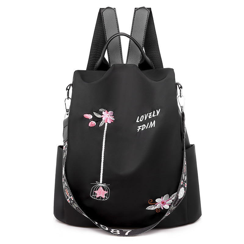 Mochila de Mujer Bordada con Estilo - Impermeable y Antirrobo