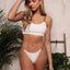 Modern Black Bikini Set with Chain Detail